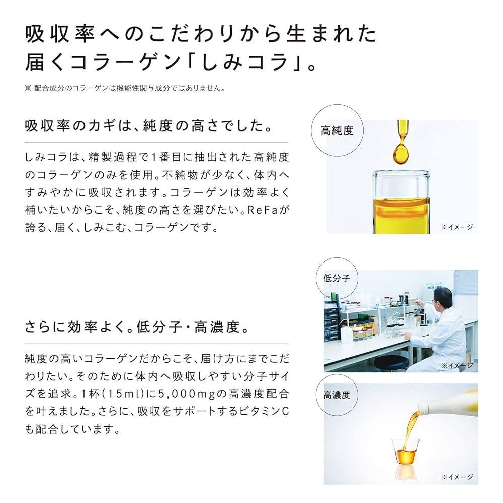 ReFa コラーゲンエンリッチ GABA配合 肌の弾力を維持※1する機能性関与成分「GABA」を配合。ReFaの